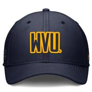 West Virginia Nike Sideline Rise Structured Swooshflex Cap